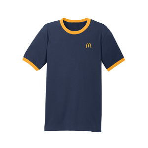 Arches Ringer T-Shirt Navy/Gold