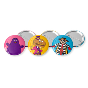 Retro Characters Mini Buttons Set of 3