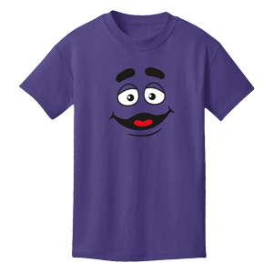 Youth Purple Grimace Face T-Shirt
