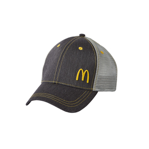 Grey Cap with Yellow Stitching