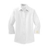 Ladies' 3/4 Sleeve Dress Shirt White