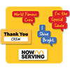 Thank You Crew and Now Serving Lapel Pins (set of 5)