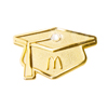Golden Grad Pin with Crystal