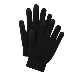 Black Touchscreen-Friendly Gloves