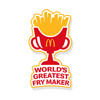 World's Greatest Fry Maker Pin Pack of 5