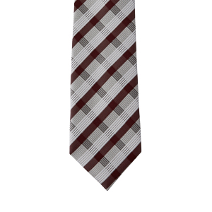 Men's Burgundy Plaid Tie